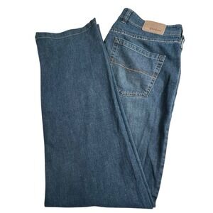 Gardeur Jeans Mens 38X31.5 Grosse Dark Wash Relaxed Straight Leg Jeans